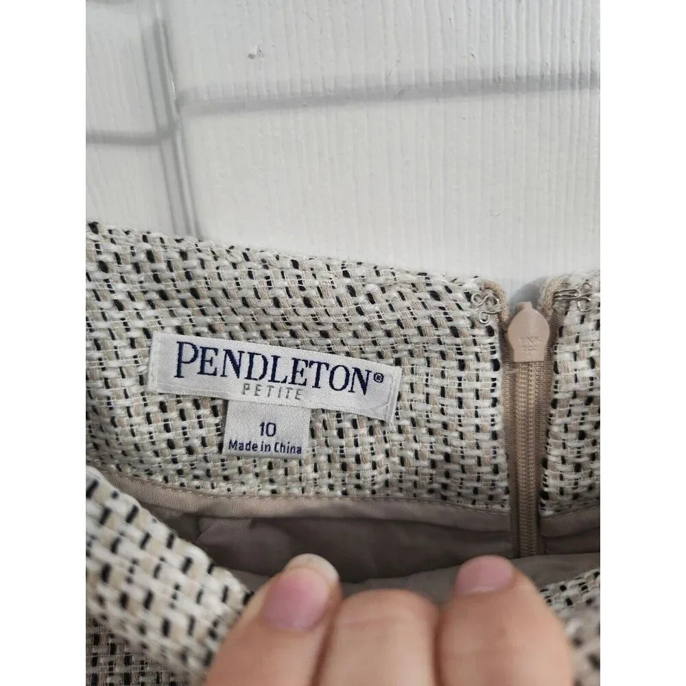 Pendleton tweed pencil skirt academia officewear professional colligate size 10P - Picture 4 of 9